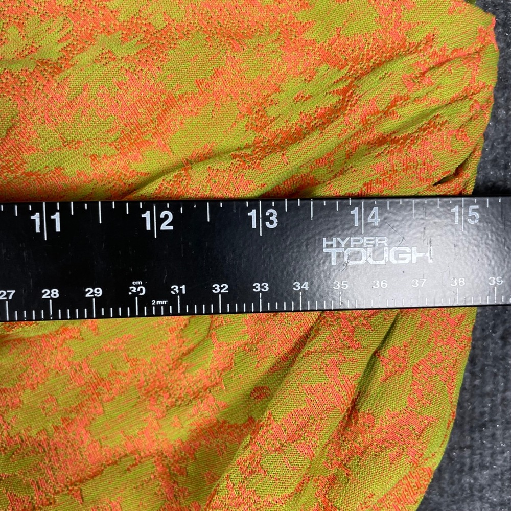 ZARA One Shoulder Ruched Crop Top Orange Green Abstract Print Size Medium - Picture 7 of 9